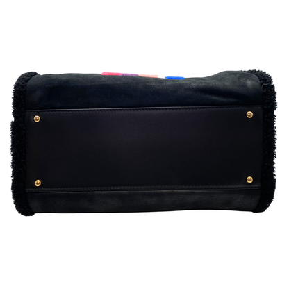 Chanel Shearling Suede Deauville Tote