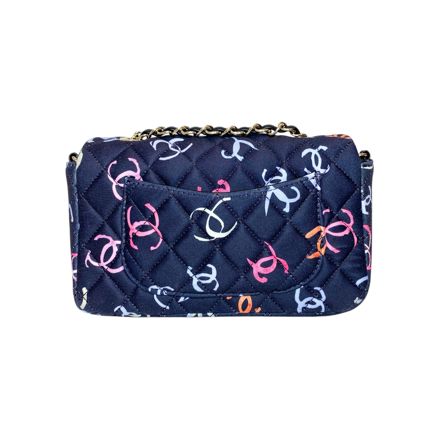 Chanel Navy Logo CC Mini Rectangle