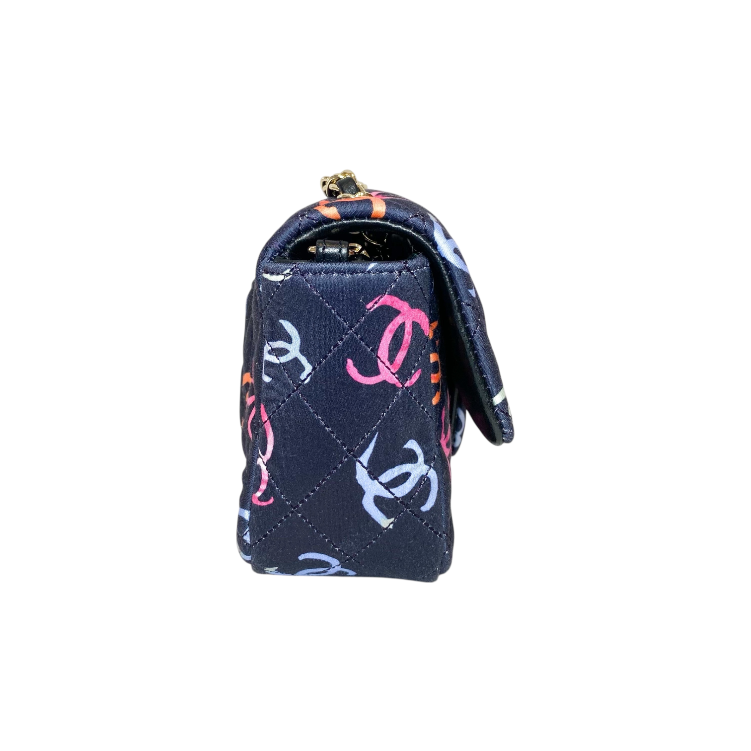 Chanel Navy Logo CC Mini Rectangle