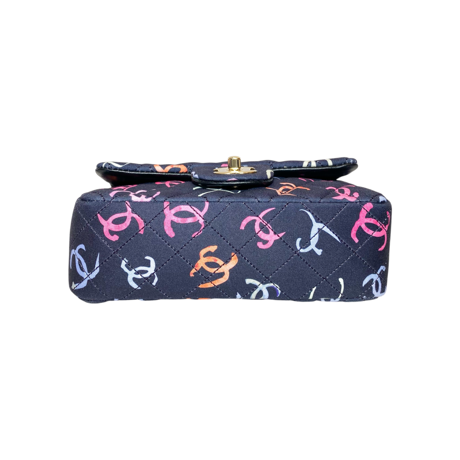 Chanel Navy Logo CC Mini Rectangle