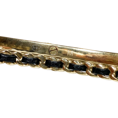 Chanel Black Gold Woven Chain Cuff