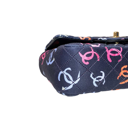 Chanel Navy Logo CC Mini Rectangle