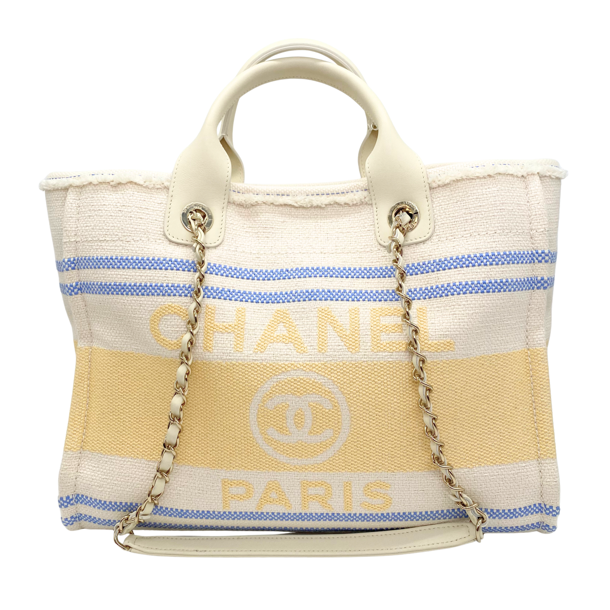 Chanel Beige Deauville Medium Tote w/ Pouch Cruise 2025 Collection