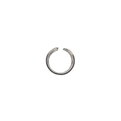 Chanel Silver Logo Stacked Ring
