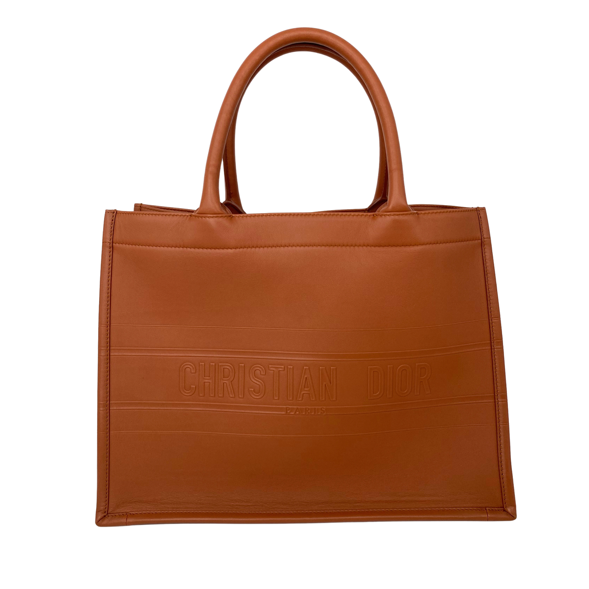 Dior Booktote Medium Brown Leather