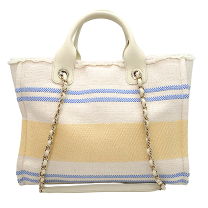 Chanel Beige Deauville Medium Tote w/ Pouch Cruise 2025 Collection