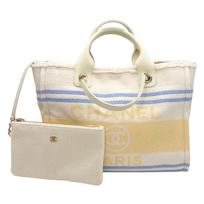 Chanel Beige Deauville Medium Tote w/ Pouch Cruise 2025 Collection