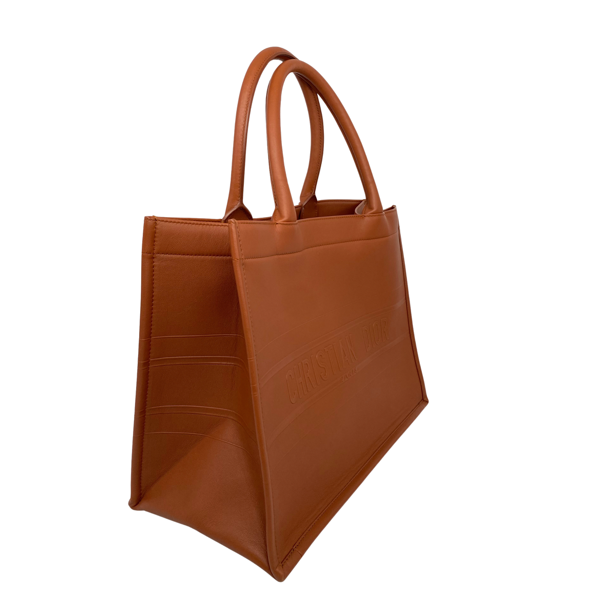 Dior Booktote Medium Brown Leather