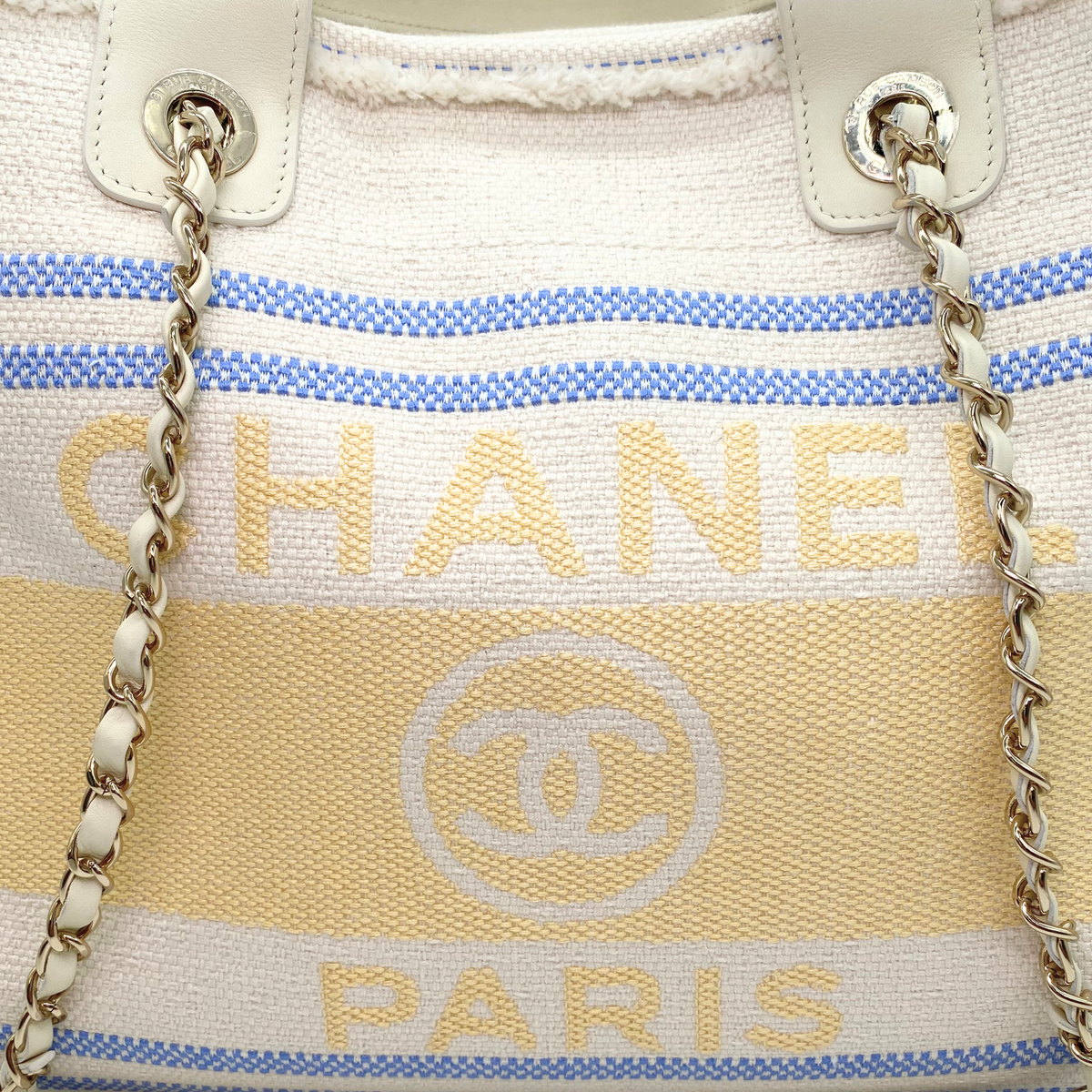 Chanel Beige Deauville Medium Tote w/ Pouch Cruise 2025 Collection