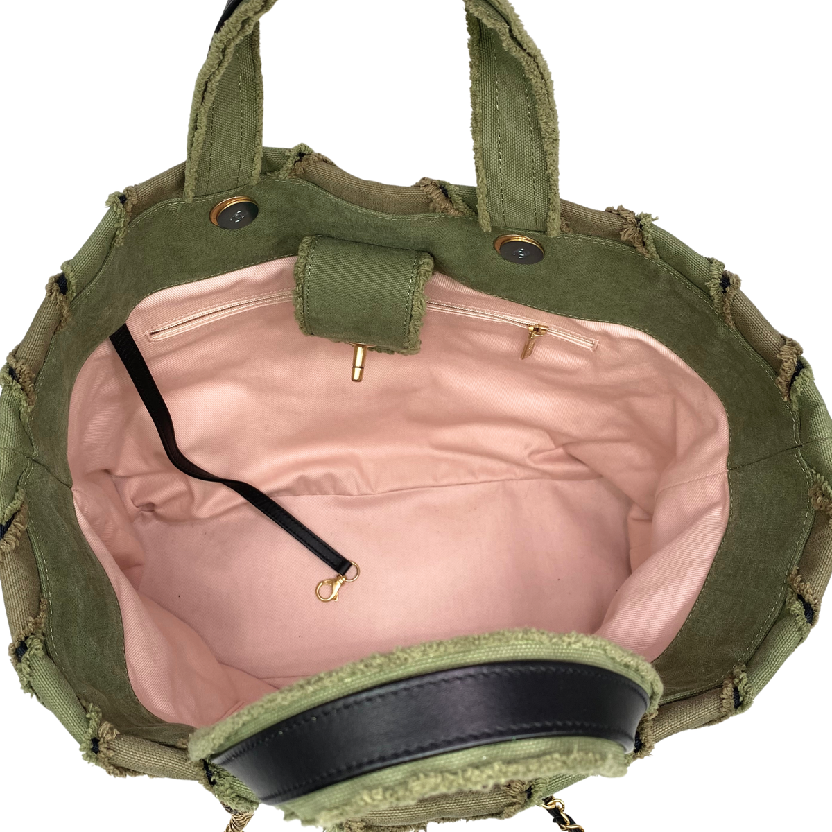 Chanel Coco Cuba Green Canvas Tote