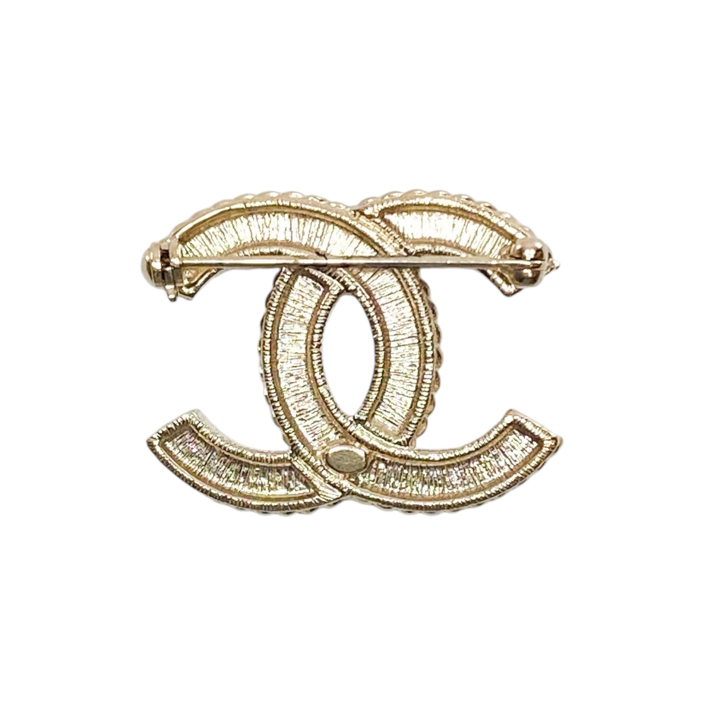 Chanel CC Crystal Pearl Brooch
