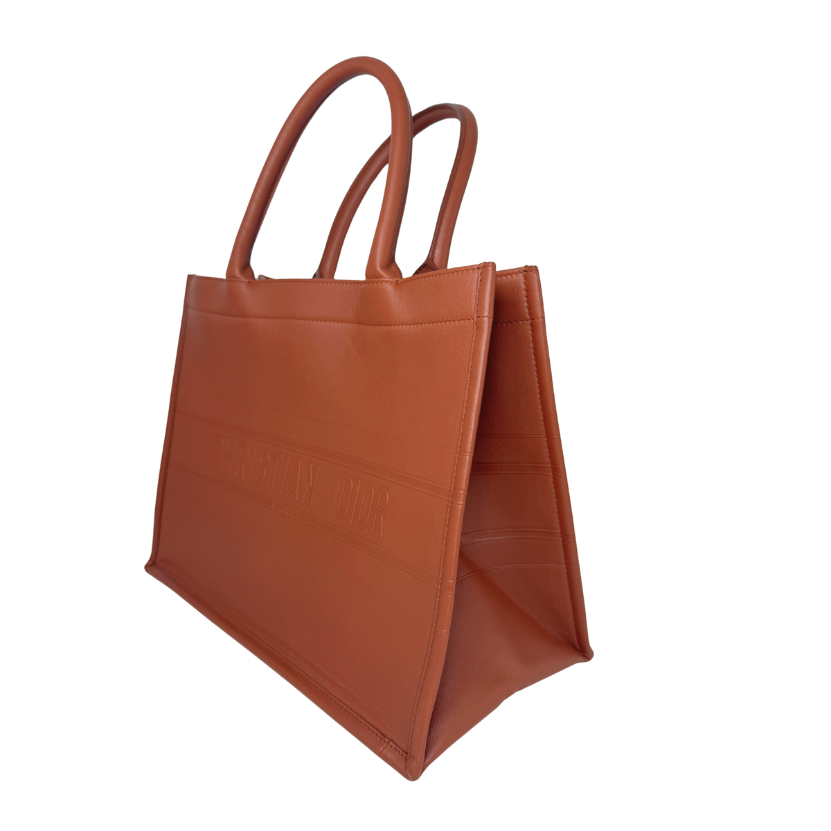 Dior Booktote Medium Brown Leather