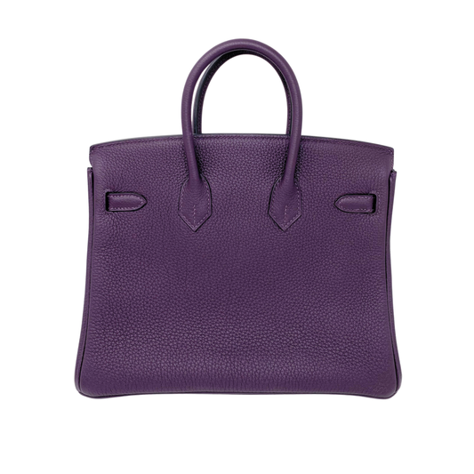 Hermes Birkin 25 Raisin Togo Palladium Hardware