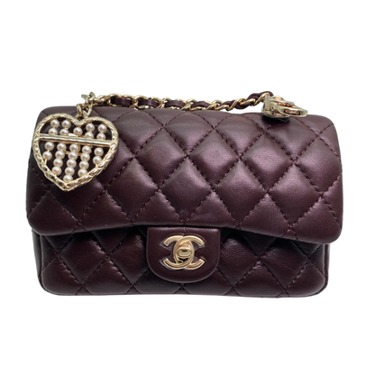 Chanel Dark Brown Nano Classic Double Flap Bag Charm