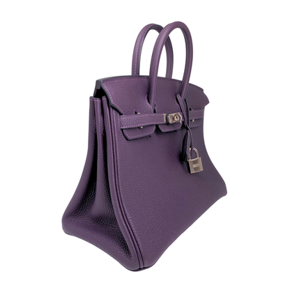 Hermes Birkin 25 Raisin Togo Palladium Hardware