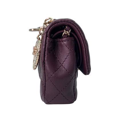 Chanel Dark Brown Nano Classic Double Flap Bag Charm