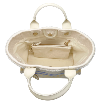 Chanel Beige Deauville Medium Tote w/ Pouch Cruise 2025 Collection