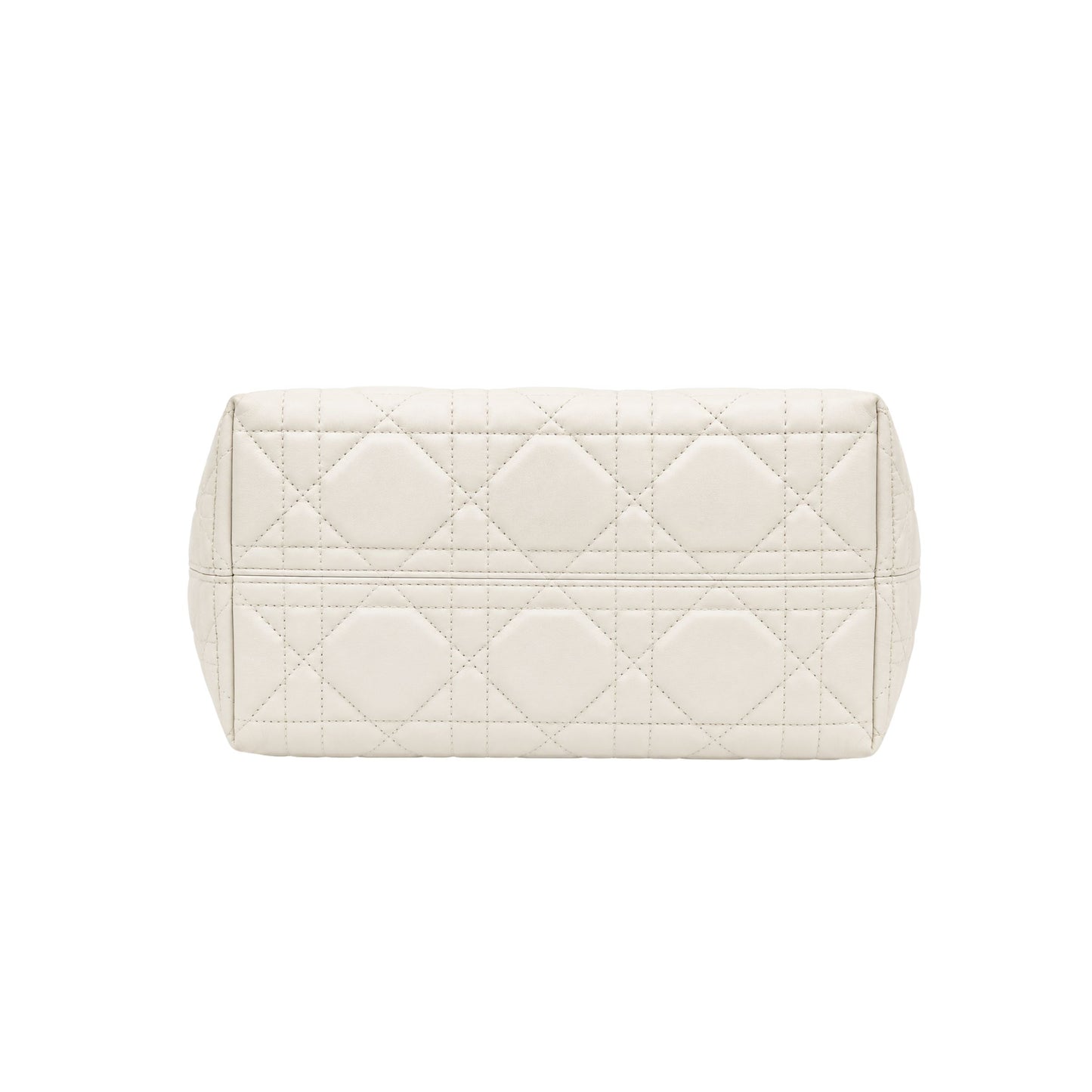 Dior White Macrocannage Toujours Small Handbag with Pouch