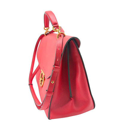 Salvatorre Ferragamo Gancini Top Handle Flap Bag