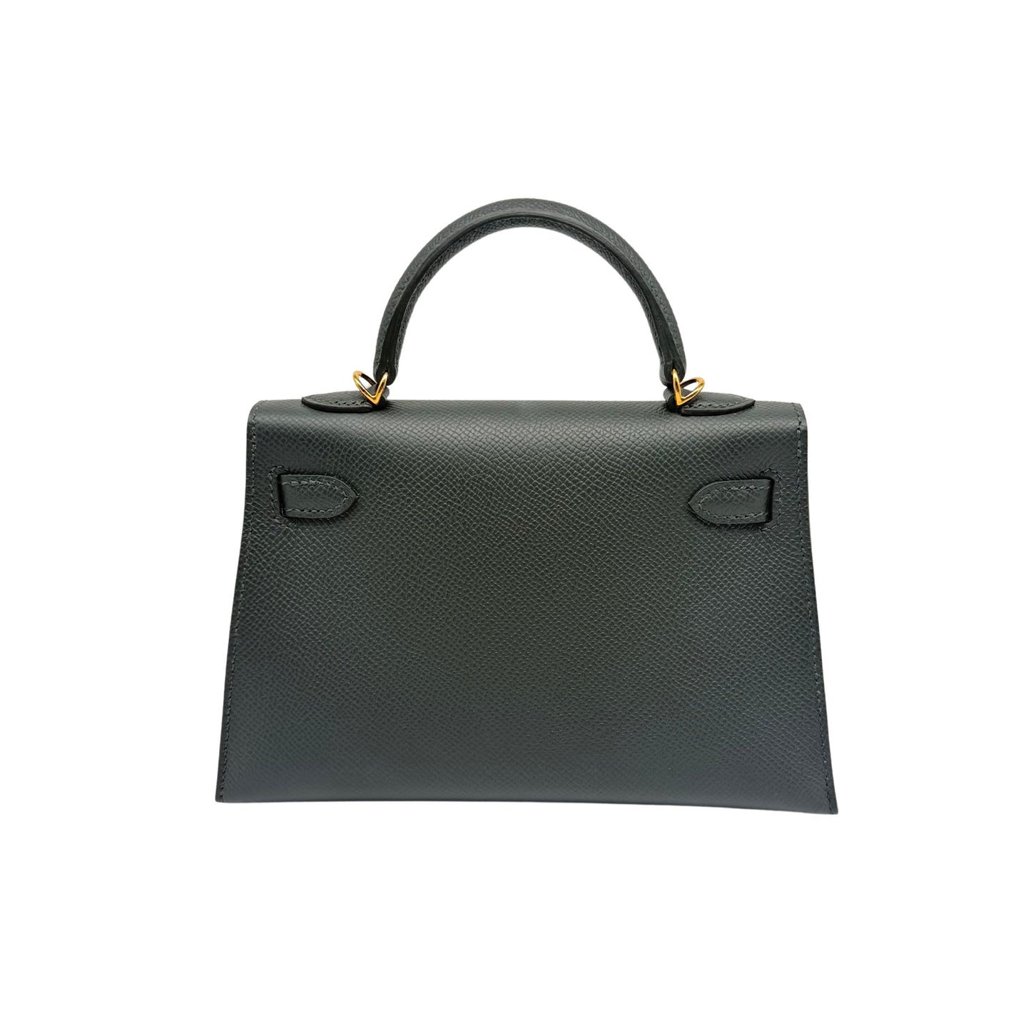 Hermes Mini Kelly in Vert Mangrove in Epsom with Gold Hardware