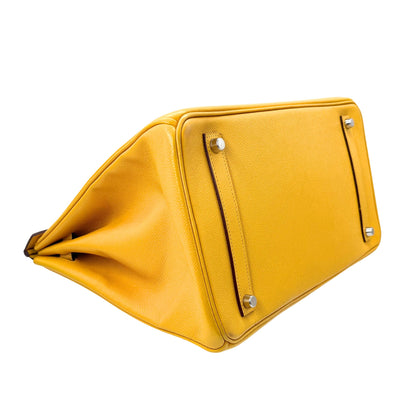 Hermés Birkin 35 Soleil Epsom Palladium Hardware