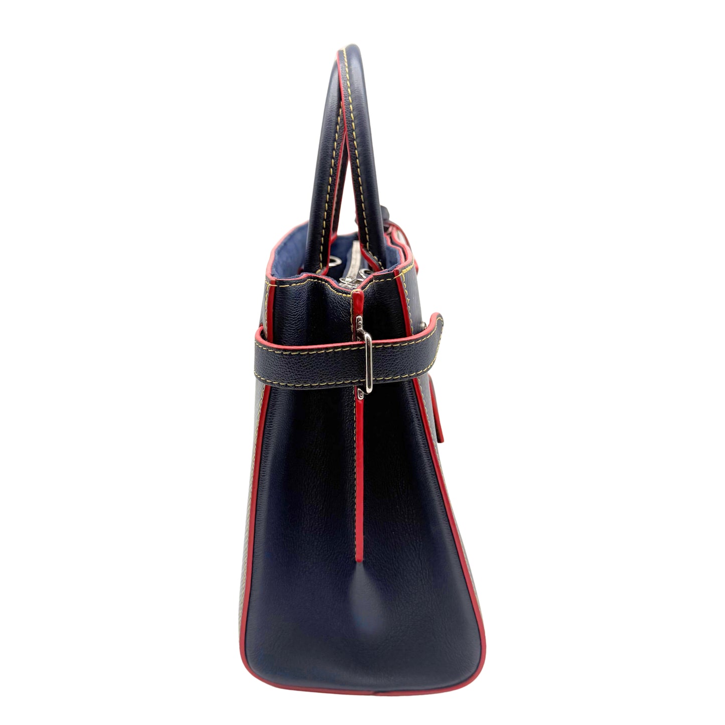 Louis Vuitton Blue Epi Twist Red Trim Tote