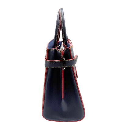 Louis Vuitton Blue Epi Twist Red Trim Tote