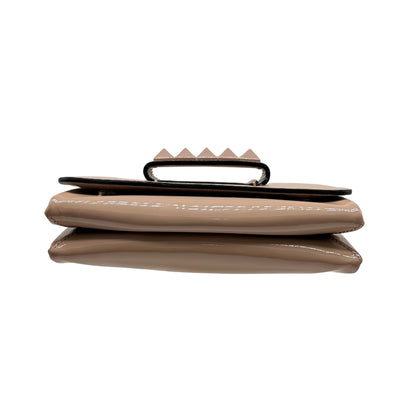 Valentino Va Va Voom Rockstud Patent Flap Clutch with Chain