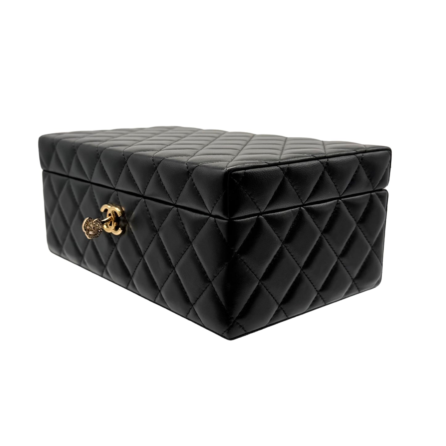 Chanel Quilted Black Jewelry Box