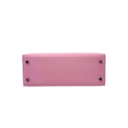 Hermes Kelly 25cm Mauve Sylvestre Palladium Hardware