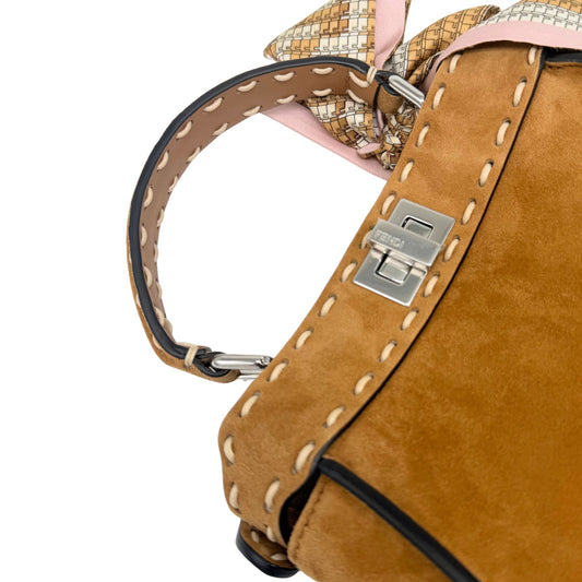 Fendi Suede Stitch Marrone Peekaboo Mini