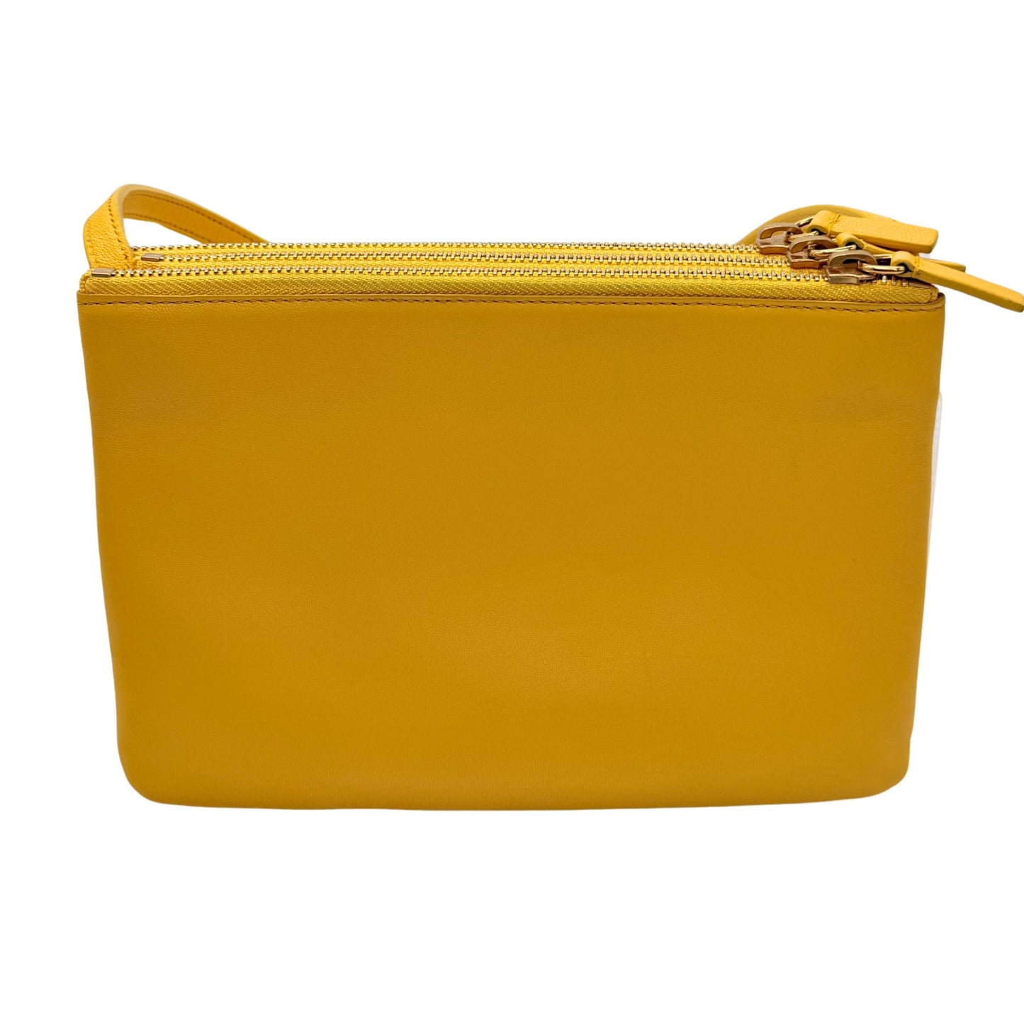 Celine Yellow Trio Lambskin Crossbody