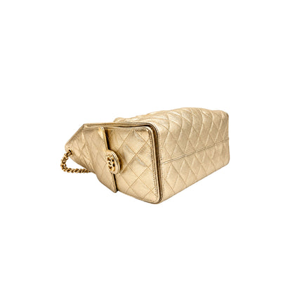 Chanel 25 Small Gold Shoulder Bag