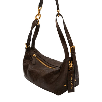 Christian Dior D-Journey Chocolate Plum Hobo Bag