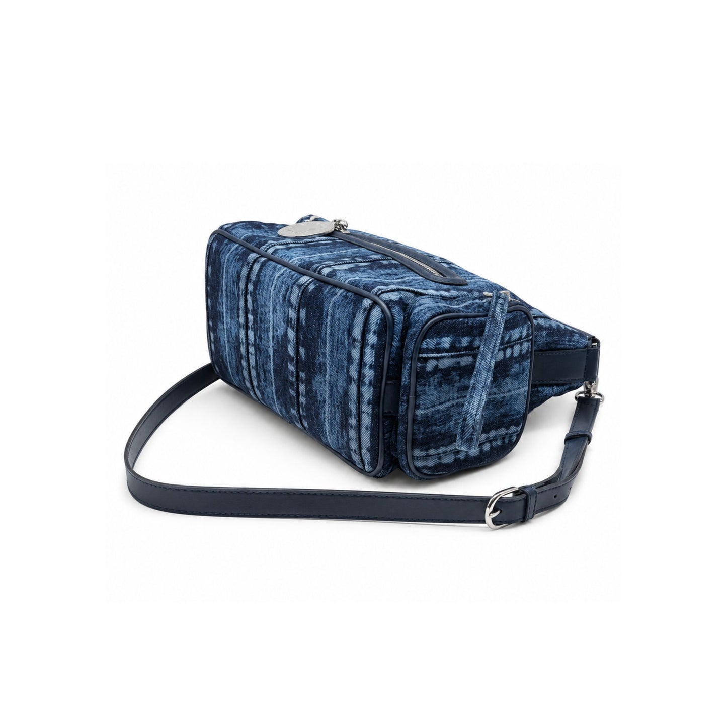 Stella McCartney Nylon Denim Print Dartmoor Shoulder Bag