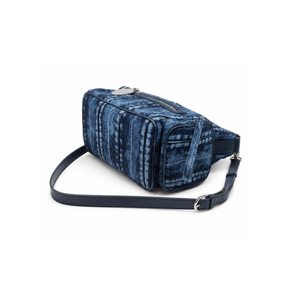 Stella McCartney Nylon Denim Print Dartmoor Shoulder Bag