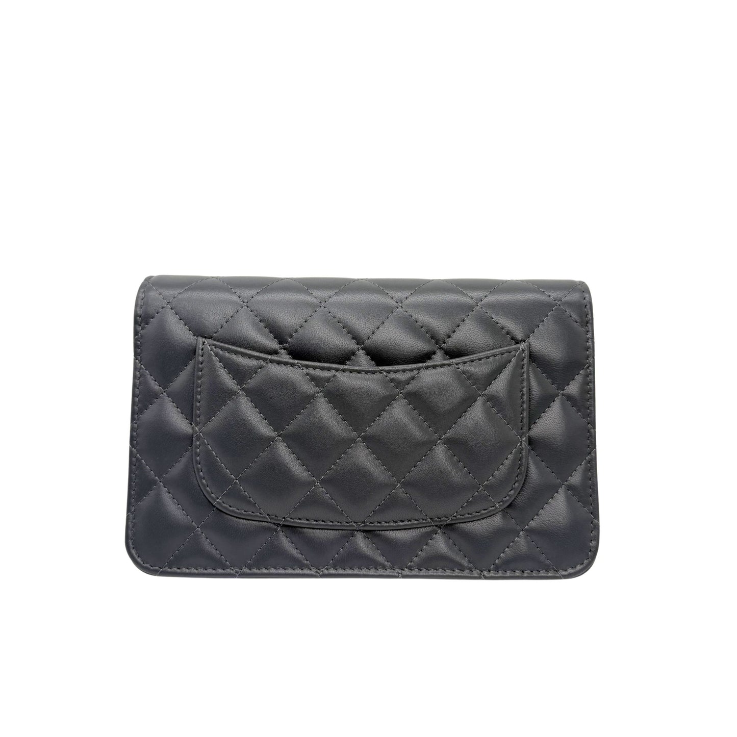 Chanel Grey Pearl Crush Lambskin with Gold Hardware