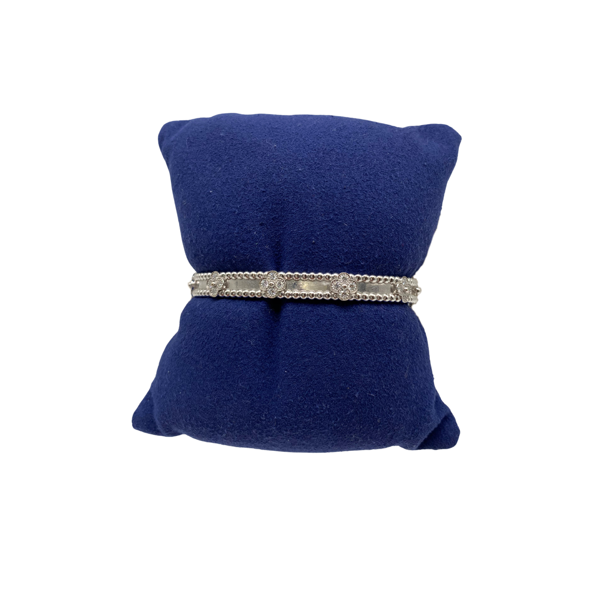Van Cleef & Arpels Perlée Sweet Clovers Bracelet White Gold