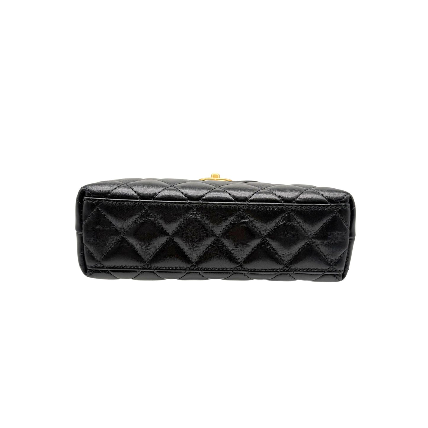 Chanel Kelly Nano Shopper in Black with Gold Hardware