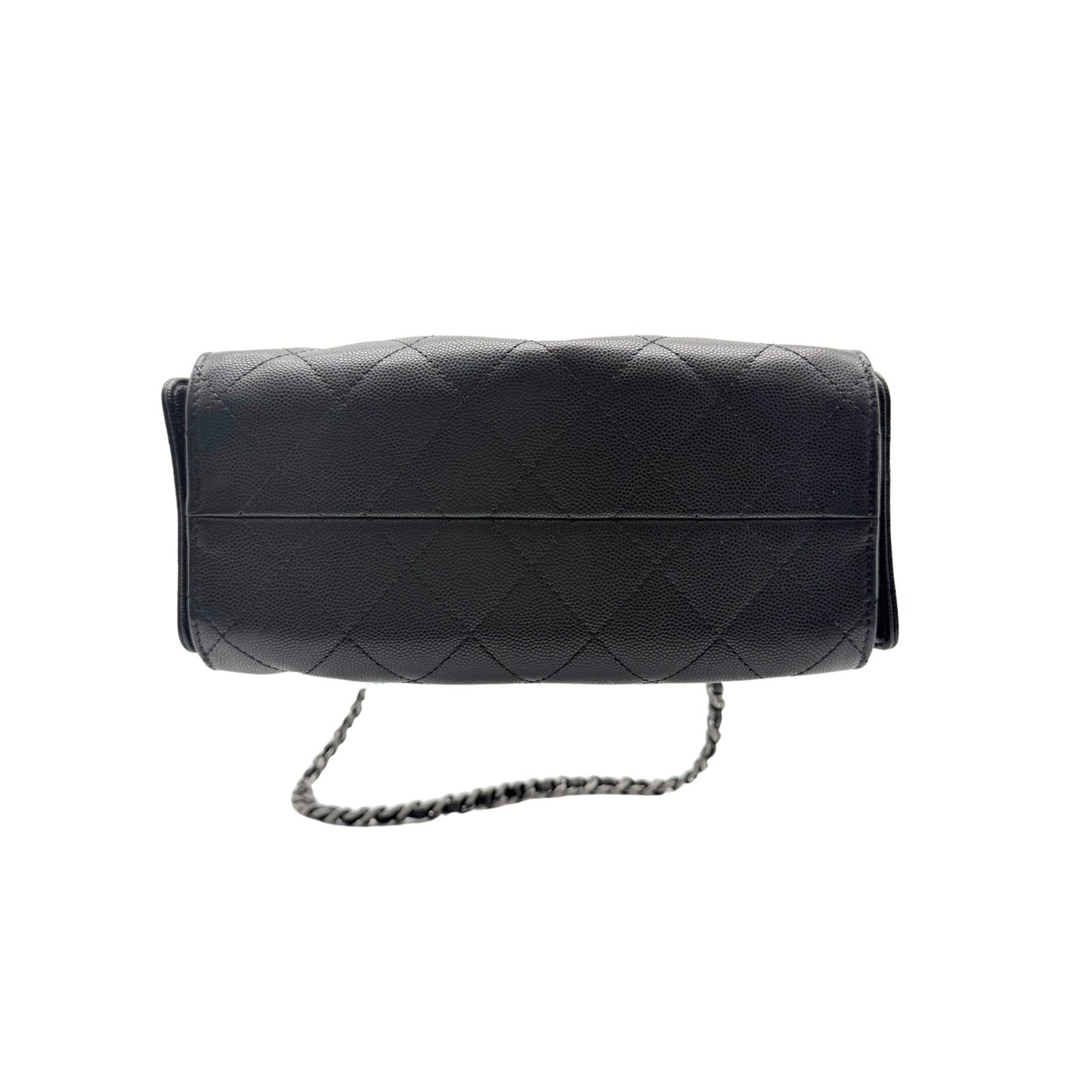Chanel 25 Mini Black Caviar with Ruthenium Hardware