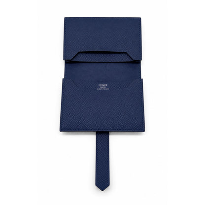 Hermes Blue Encre Bearn Card Holder