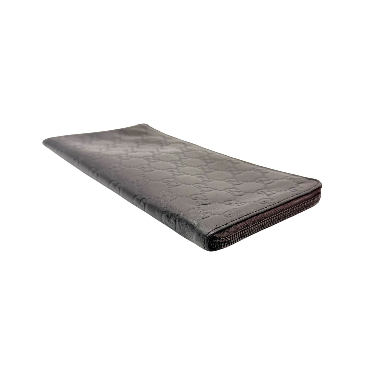 Gucci Burgundy GG Embossed Travel Wallet