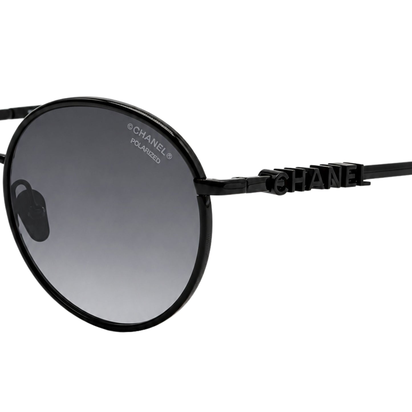 Chanel Black Round Sunglasses