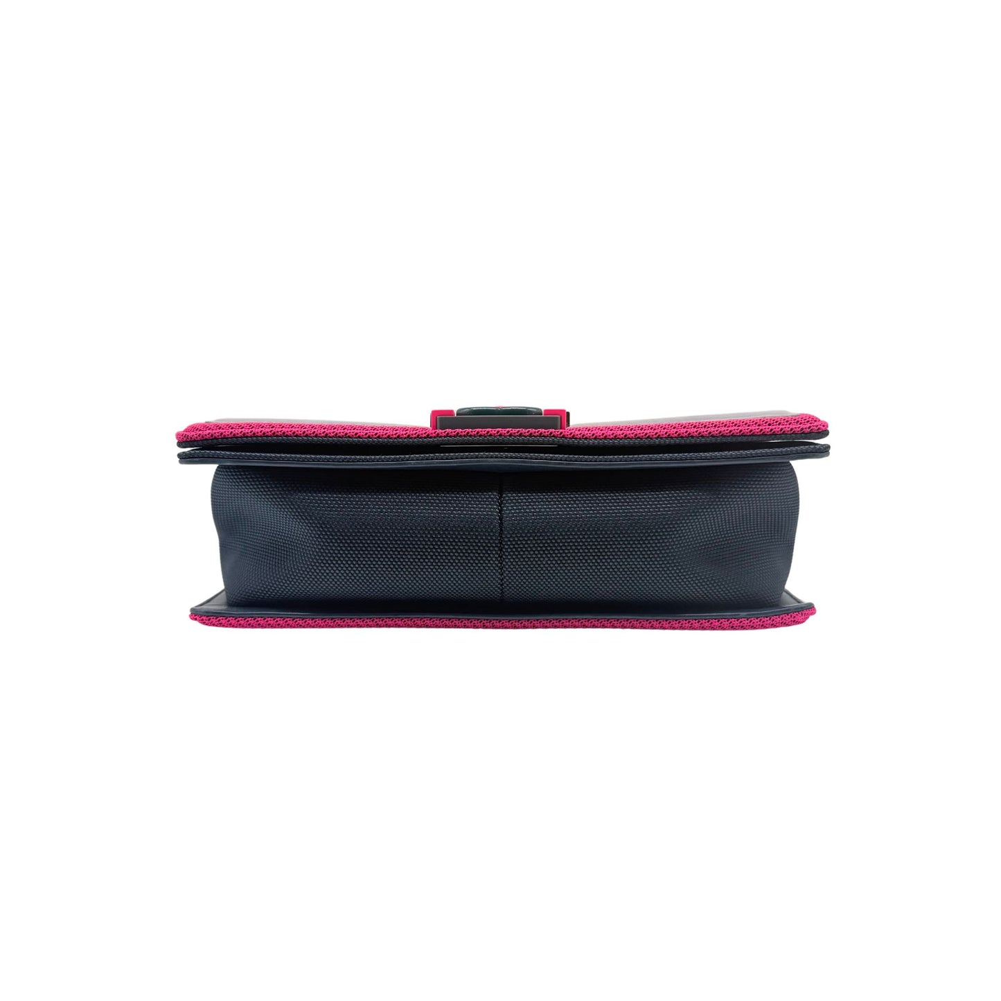 Chanel Navy Fuschia Fluo Old Medium Boy Bag