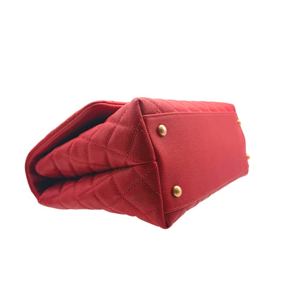 Chanel Small Coco Handle Red Flap