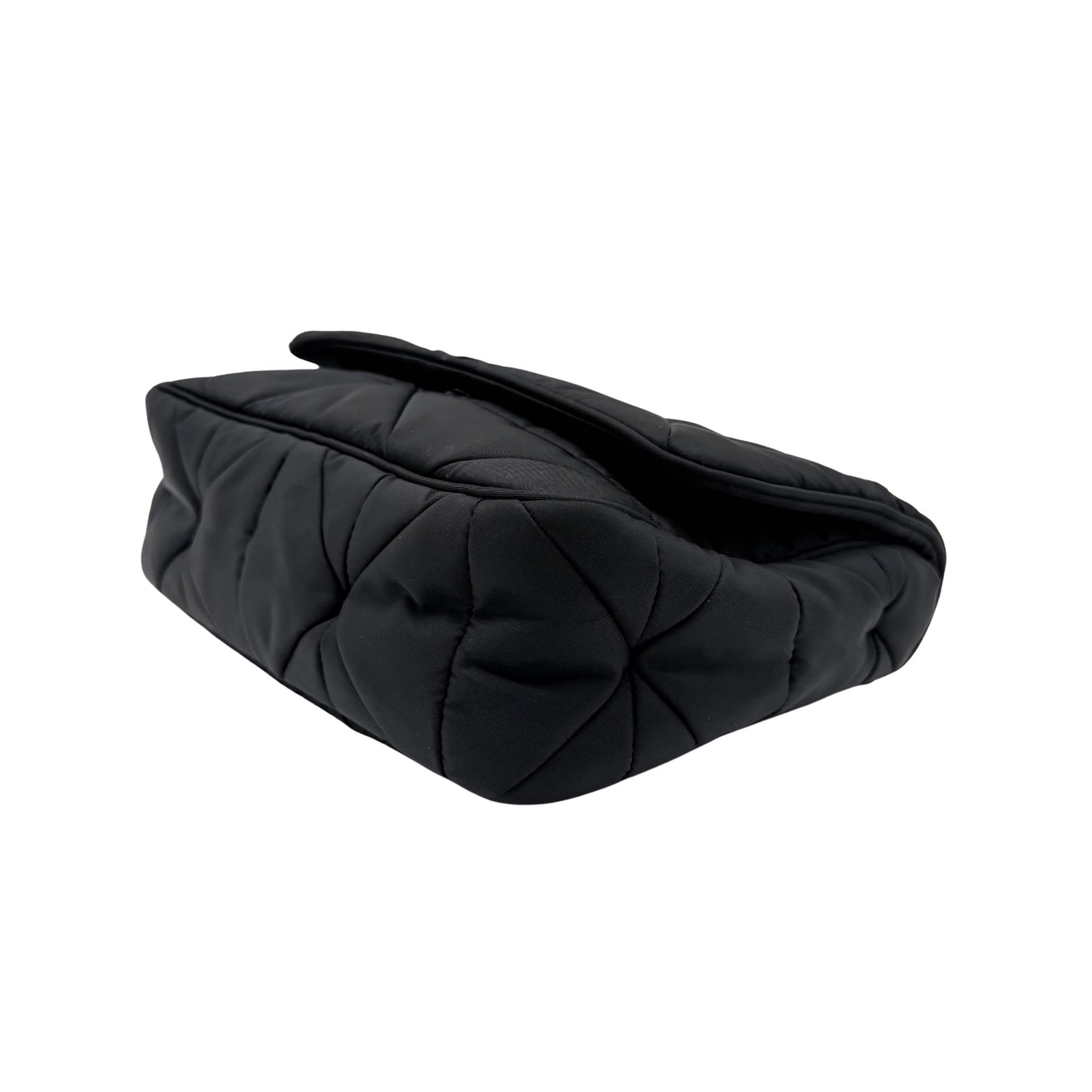 Prada Black Padded Triangle Nylon Shoulder Bag