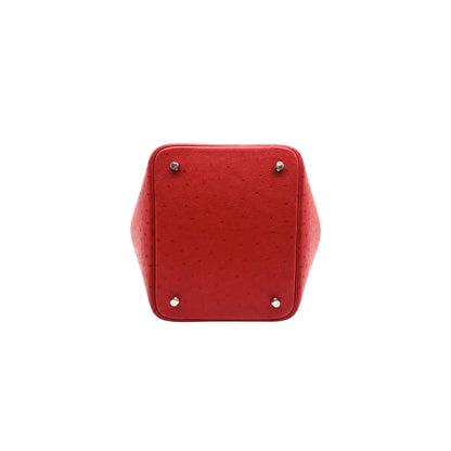 Hermes Picotin 22 in Rouge Ostrich