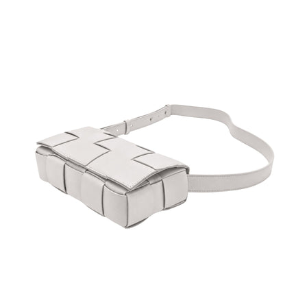 Bottega Veneta White Cassette Shoulder Bag