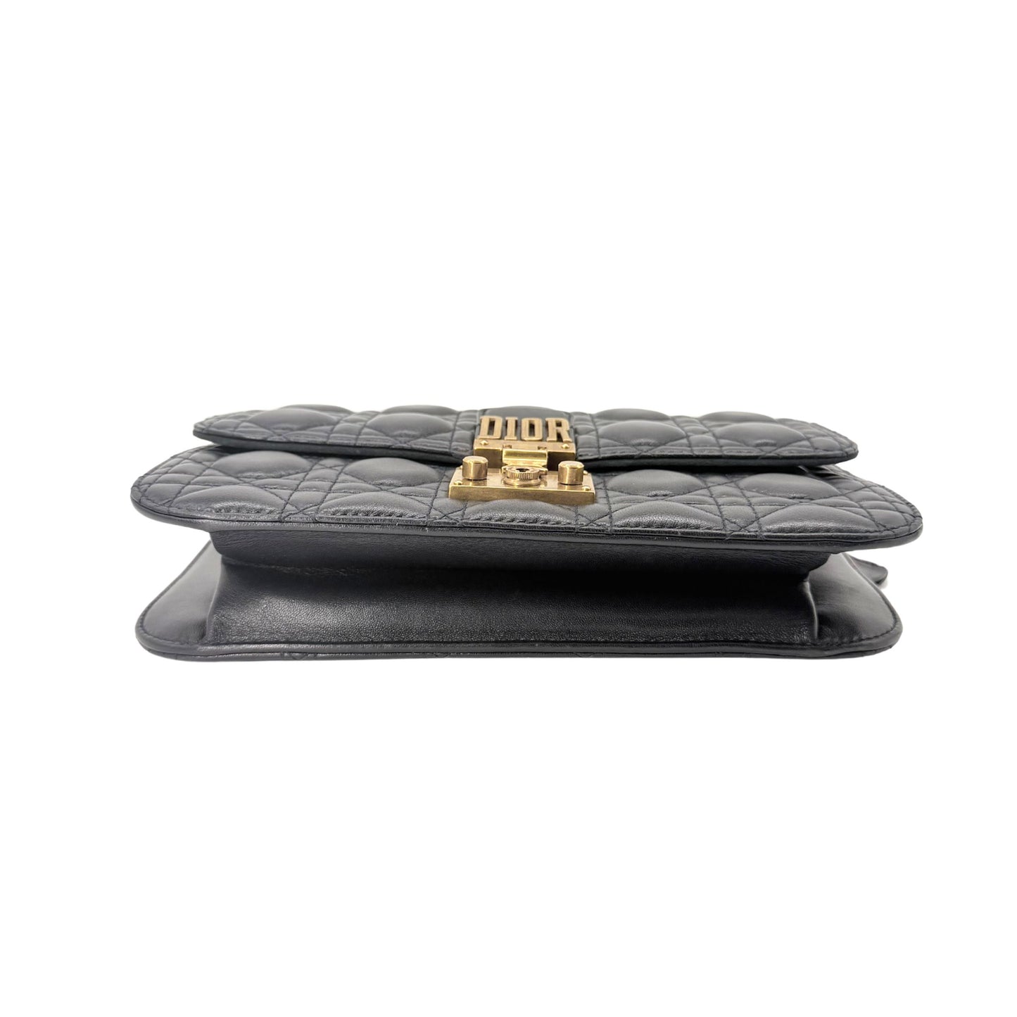 Dior Navy Dior Addict Cannage Flap Bag
