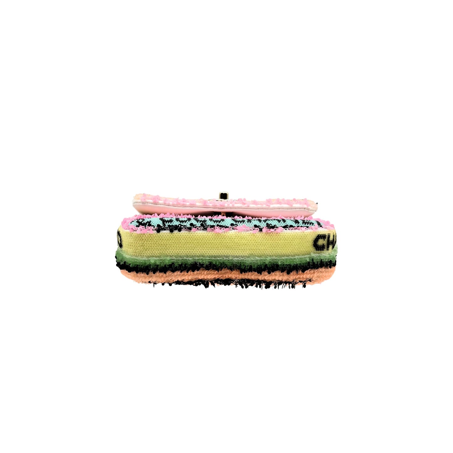 Chanel Mini Striped Coco Crossbody Flap Bag